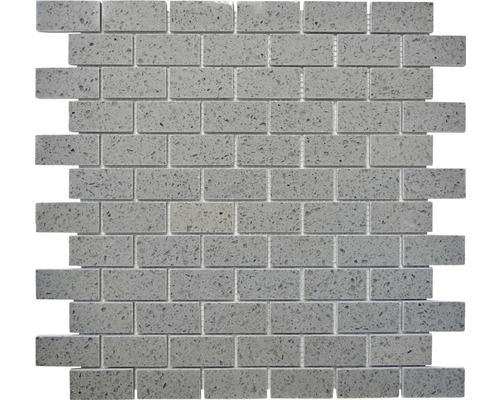 Mozaic piscină XCM ASMB3 uni gri 32,5x30 cm Placă mozaic cu model de cărămidă pentru perete și podea