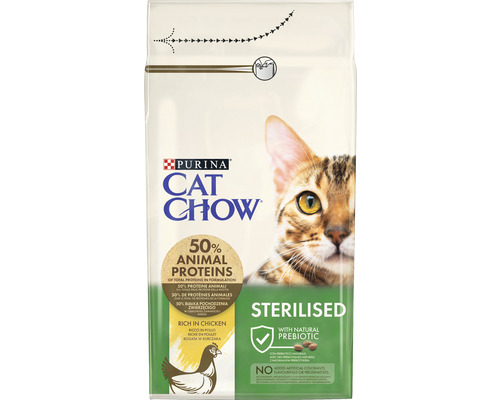 Hrană uscată pentru pisici PURINA Cat Chow Adult Sterilised cu pui 1,5 kg-0