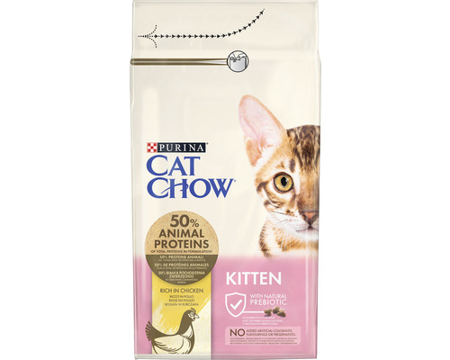 Hrană uscată pentru pisici PURINA Cat Chow Kitten cu pui 1,5 kg