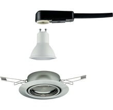 Spot încastrat cu bec și adaptor pentru șină de alimentare