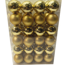 Pachet de globuri aurii de Crăciun din plastic