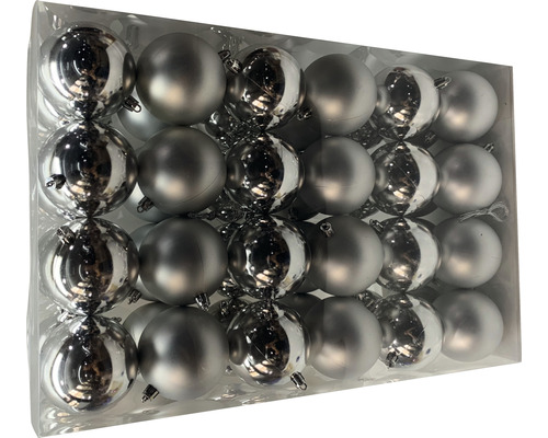 Globuri argintii de Crăciun în set