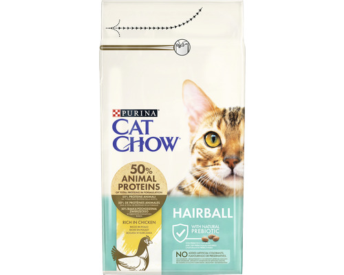 Hrană uscată pentru pisici PURINA Cat Chow Adult Hairball cu pui 1,5 kg-0