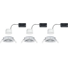 Spoturi LED încastrate Nova 6,5W Ø84 mm, module becuri LED Coin incluse, crom, pachet 3 bucăți-thumb-1