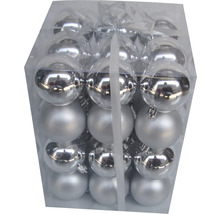 Pachet globuri din plastic, Ø 6 cm, argintiu, 36 buc.-thumb-4 Pachet globuri din plastic, Ø 6 cm, argintiu, 36 buc.-thumb-4
