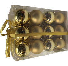 Pachet de globuri aurii de Crăciun cu fundă