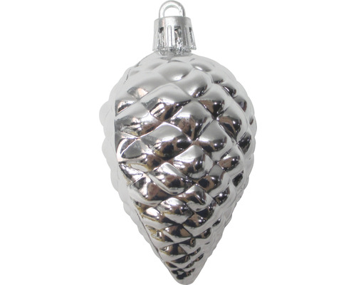 Con de brad argintiu ca ornament pentru pomul de Crăciun