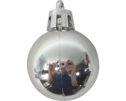 Glob de Crăciun argintiu pentru decorare