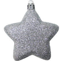 Stea s sclipici ca ornament de brad de Crăciun