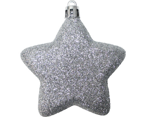 Stea s sclipici ca ornament de brad de Crăciun