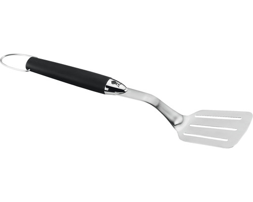 Spatulă grătar din oțel inoxidabil, cu fante și mâner