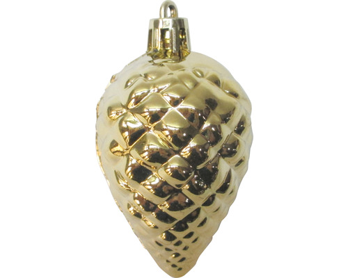 Con de pin auriu ca ornament de pom de Crăciun