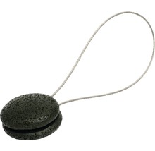 Magnet decorativ Rock pentru perdea - cu fir metalic de fixare, verde kaki-thumb-0