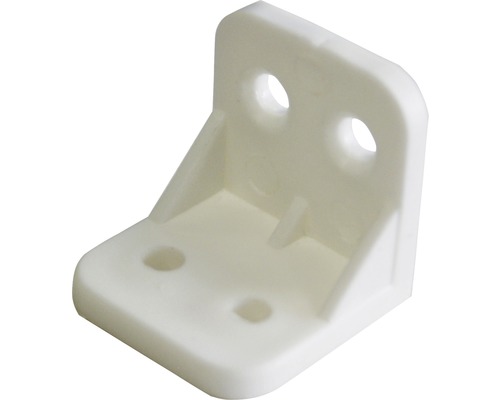 Colțar de legătură Hettich 30x30x30 mm, plastic alb, pachet 25 bucăți