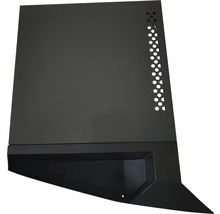Componentă carcasă computer neagră cu perforații pentru o ventilație îmbunătățită