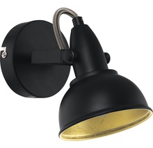 Lumină de perete neagră cu braț flexibil pentru interior