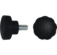 Șuruburi metrice Dresselhaus 6x38 mm Ø32,5mm oțel & plastic negru, 20 bucăți, pentru înfiletare manuală-thumb-0