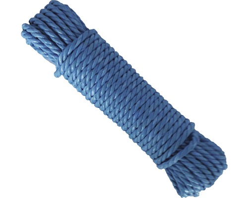 Sfoară polipropilenă răsucită Coretech Ø8mm x 20m, culoare albastră