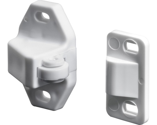 Opritor de ușă cu rolă Hettich 19x35x27 mm, plastic alb, pachet 10 bucăți Opritor de ușă cu rolă Hettich 19x35x27 mm, plastic alb, pachet 10 bucăți