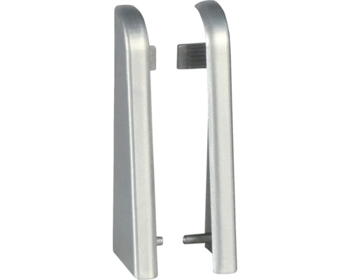 Capăt pentru plintă parchet Neuhofer SU60/FU60 argintiu 2 bucăți Două profile de aluminiu pentru montare pe perete