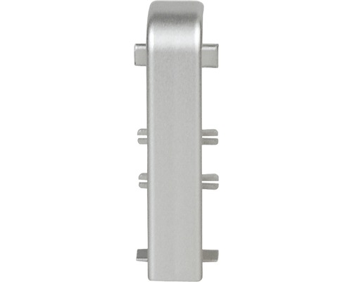 Element îmbinare Neuhofer SU60/FU60 argintiu 2 bucăți Conector de colț din aluminiu pentru elemente de gard