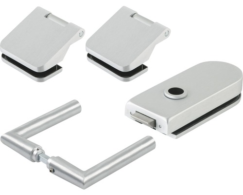 Set feronerie ușă de sticlă cu mâner