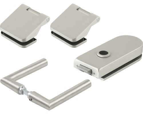 Set feronerie sticlă cu mâner de ușă