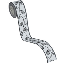Bordură decorativă autoadezivă 2622-19 Only Borders model frunze gri 5 m x 5 cm