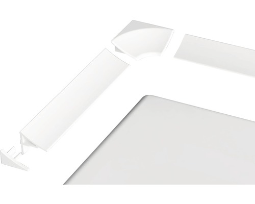 Profil mascare pentru cadă baie/duș 11x2000mm alb Racorduri de colț din plastic pentru blaturi