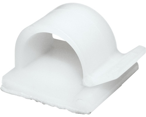 Cleme autoadezive Dresselhaus Ø15mm alb, pentru fixare cablu Clema de cablu din plastic