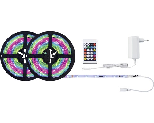 Set bandă luminoasă LED cu telecomandă și adaptor de alimentare