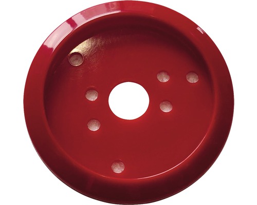 Fulie roșie cu mai multe găuri