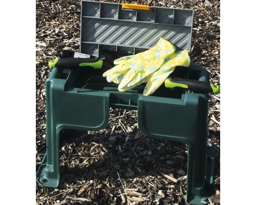 Taburet din plastic pentru grădină 3 în 1 verde Taburet din plastic pentru grădină 3 în 1 verde
