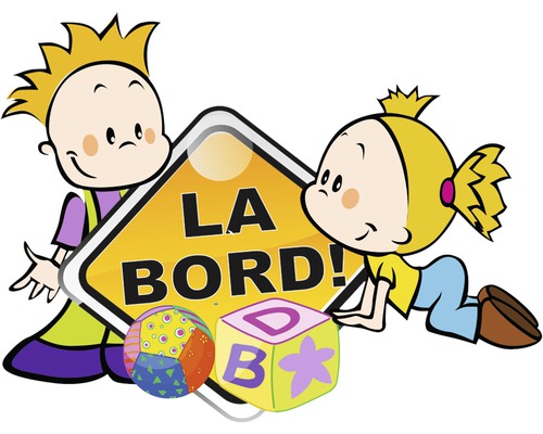 Autocolant cu inscripția ''La Bord!'' pentru geamul vehiculului