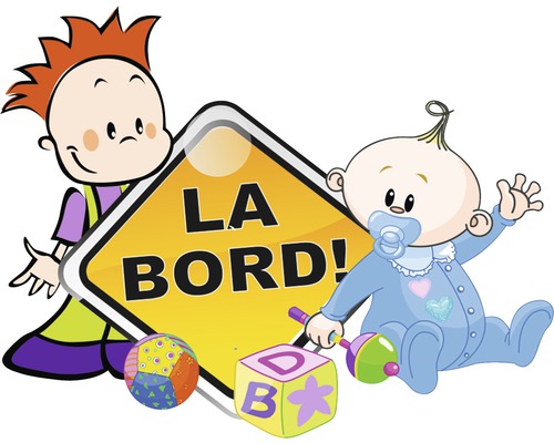 Autocolant cu motiv pentru copii pentru mașină: Bebeluș la bord