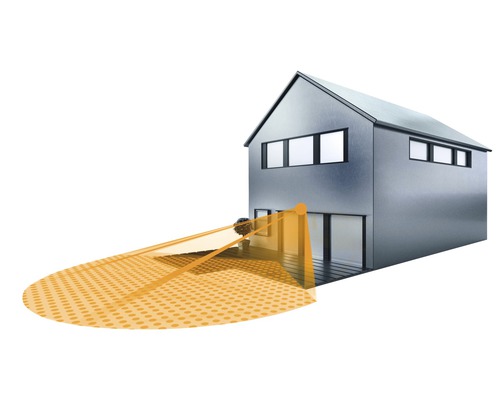 Reprezentare a unei case cu con de lumină