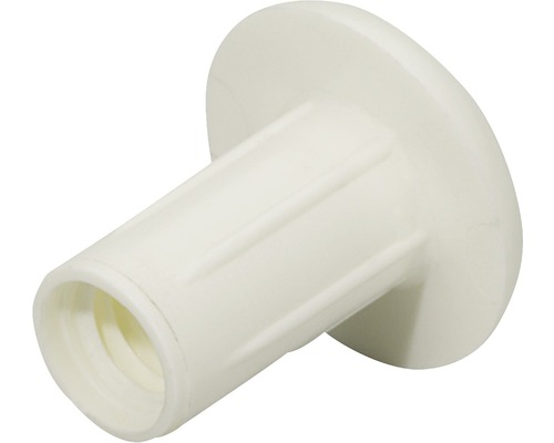 Piuliță conector pentru tub cuplare corpuri Hettich M6, plastic alb, pachet 50 bucăți