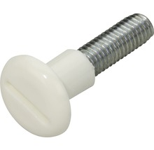 Șurub conector pentru tub cuplare corpuri Hettich M6 29-40 mm, plastic alb, pachet 50 bucăți-thumb-0