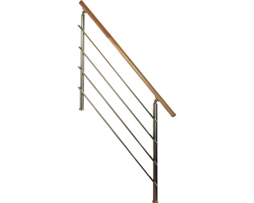 Balustradă din oțel inoxidabil cu mână curentă din lemn