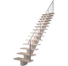 Scară de interior cu vang central Pertura Agape dreaptă din valchromat sioux și stejar furniruit fără balustradă 15 pași 14 trepte-thumb-3 Scară de interior cu vang central Pertura Agape dreaptă din valchromat sioux și stejar furniruit fără balustradă 15 pași 14 trepte-thumb-3