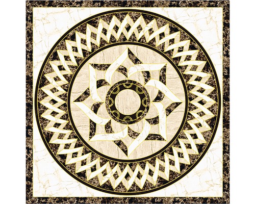 Covor ceramic EG1212152 120x120 cm 4 plăci/set Placă decorativă de podea cu model circular