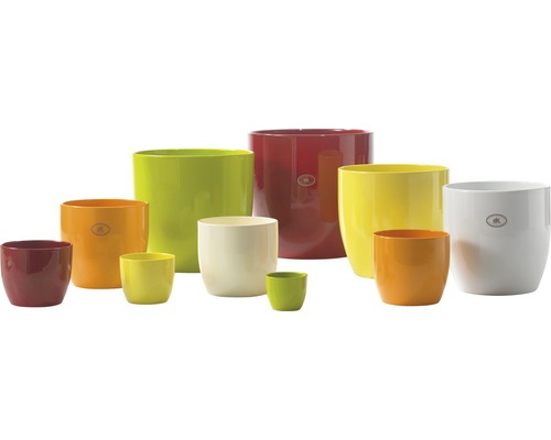 Ghivece de flori ceramice în diferite culori și dimensiuni