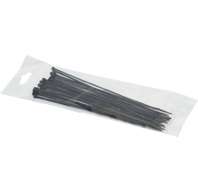 Colier plastic/șoricei prindere Haupa 2,5x203 mm, pachet 25 bucăți, negru