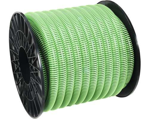 Furtun verde pe bobină neagră