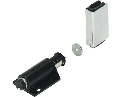 Opritor de ușă cu magnet Hettich 28x17x34 mm max. 2kg, negru, pachet 5 bucăți Deschizător de uși de dulap cu magnet