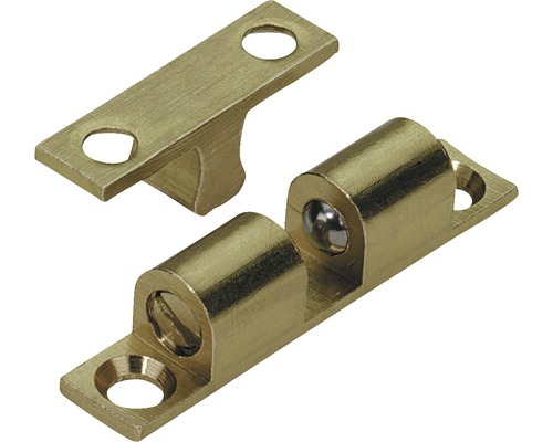 Opritor de ușă cu 2 bile Hettich 9x8x42 mm, alamă, pachet 10 bucăți Opritor de ușă cu 2 bile Hettich 9x8x42 mm, alamă, pachet 10 bucăți