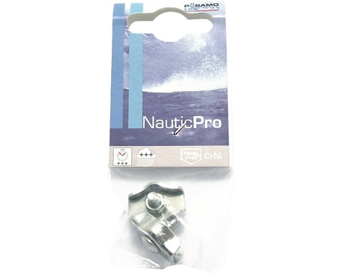 Cleme simple cabluri metalice Nautic Pro 2mm, inox A4, pachet 2 bucăți-0