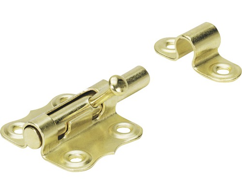 Zăvor metalic universal Hettich 50mm, oțel alămit, pachet 5 bucăți