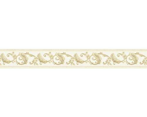 Bordură decorativă autoadezivă 36914-1 Only Border model ornamental crem/auriu 5 m x 8 cm