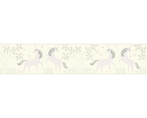 Bordură tapet cameră copii 36990-2 unicorni lila 5 m x 13 cm Bordură de tapet cu motiv de unicorn pentru camera copiilor